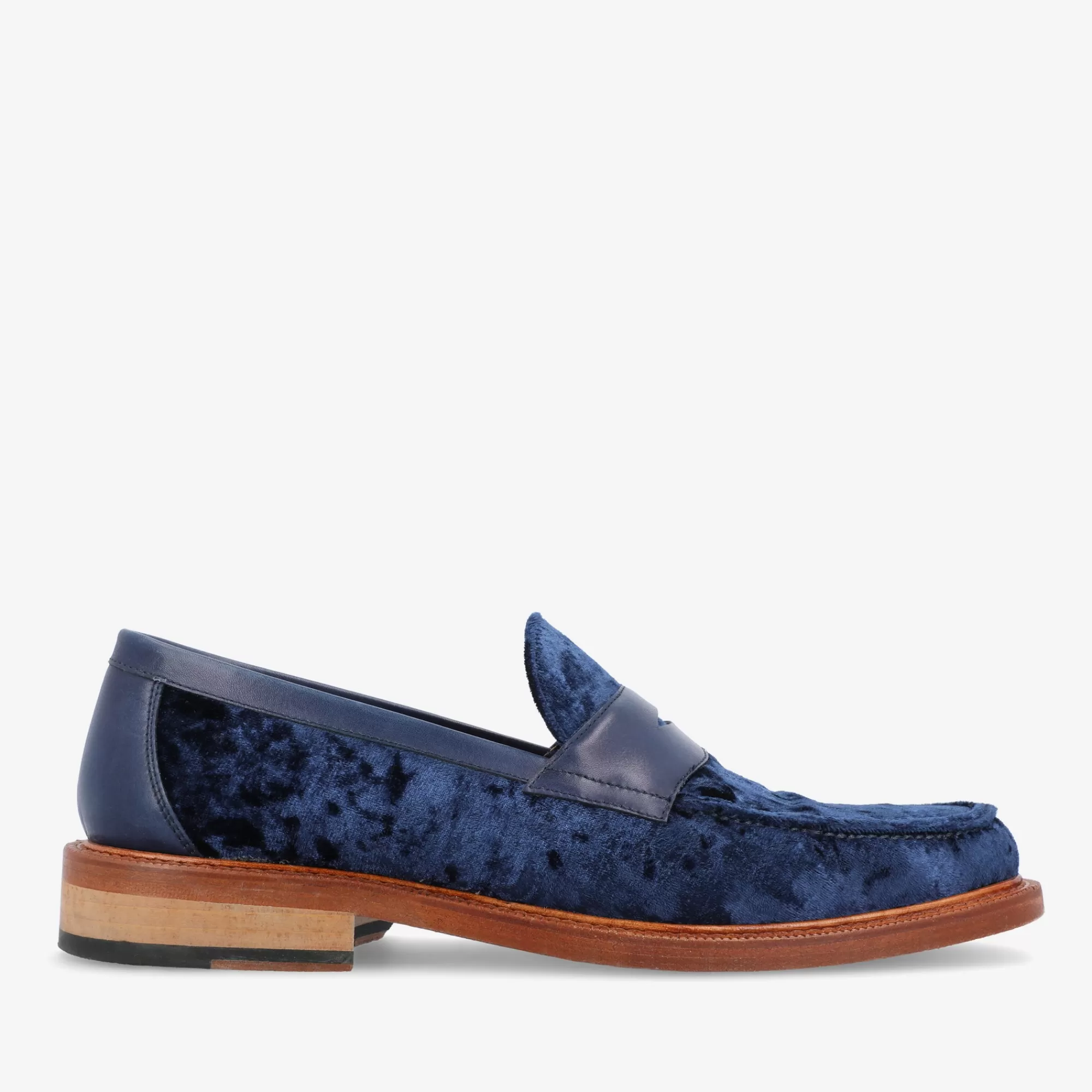 Discount De Fitz Loafer In Diep Azuurblauw - Fluwelen Loafers | Heren Loafers | Schoenen