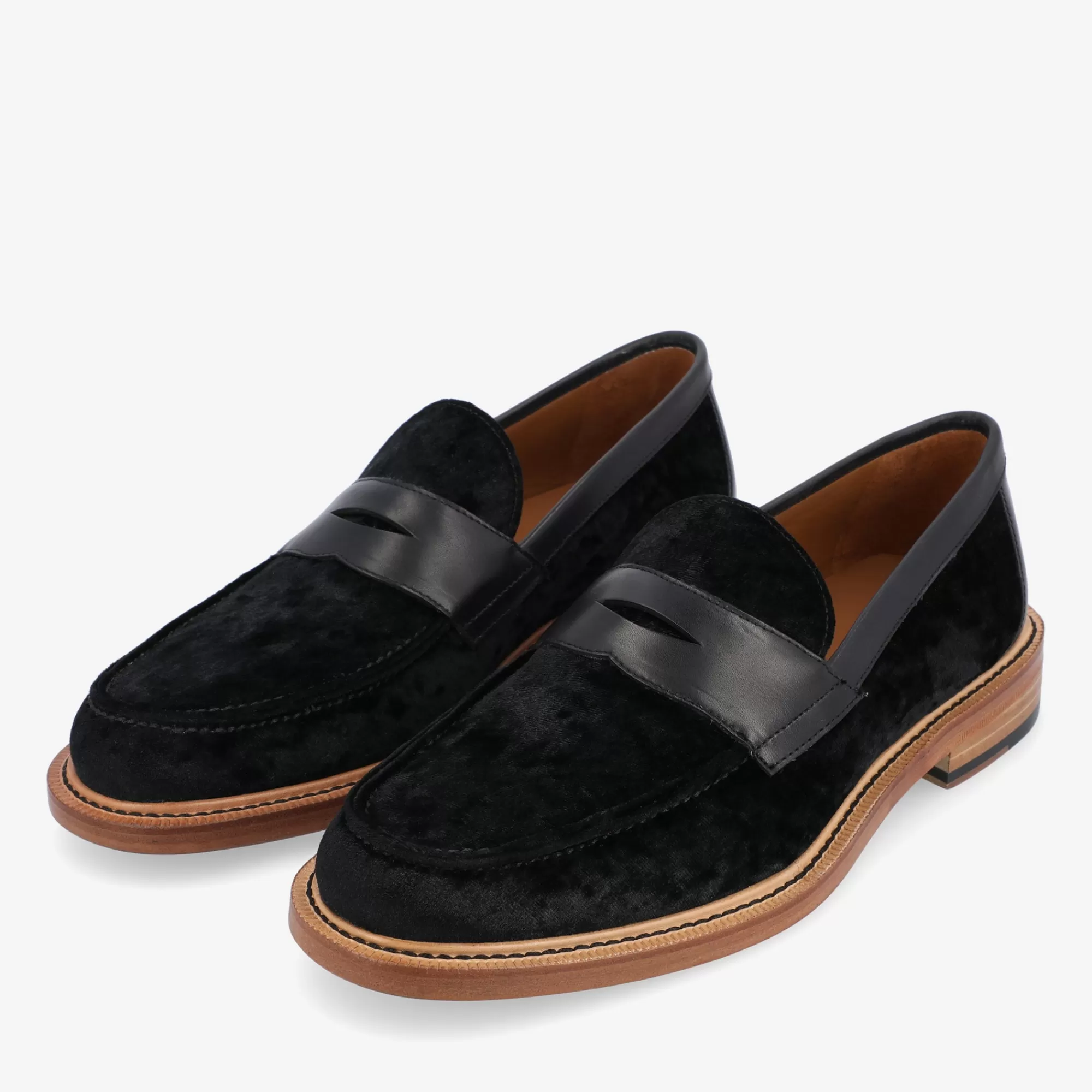 Best Sale De Fitz Loafer In Middernacht - Zwart Fluwelen Loafers | Heren Loafers | Schoenen