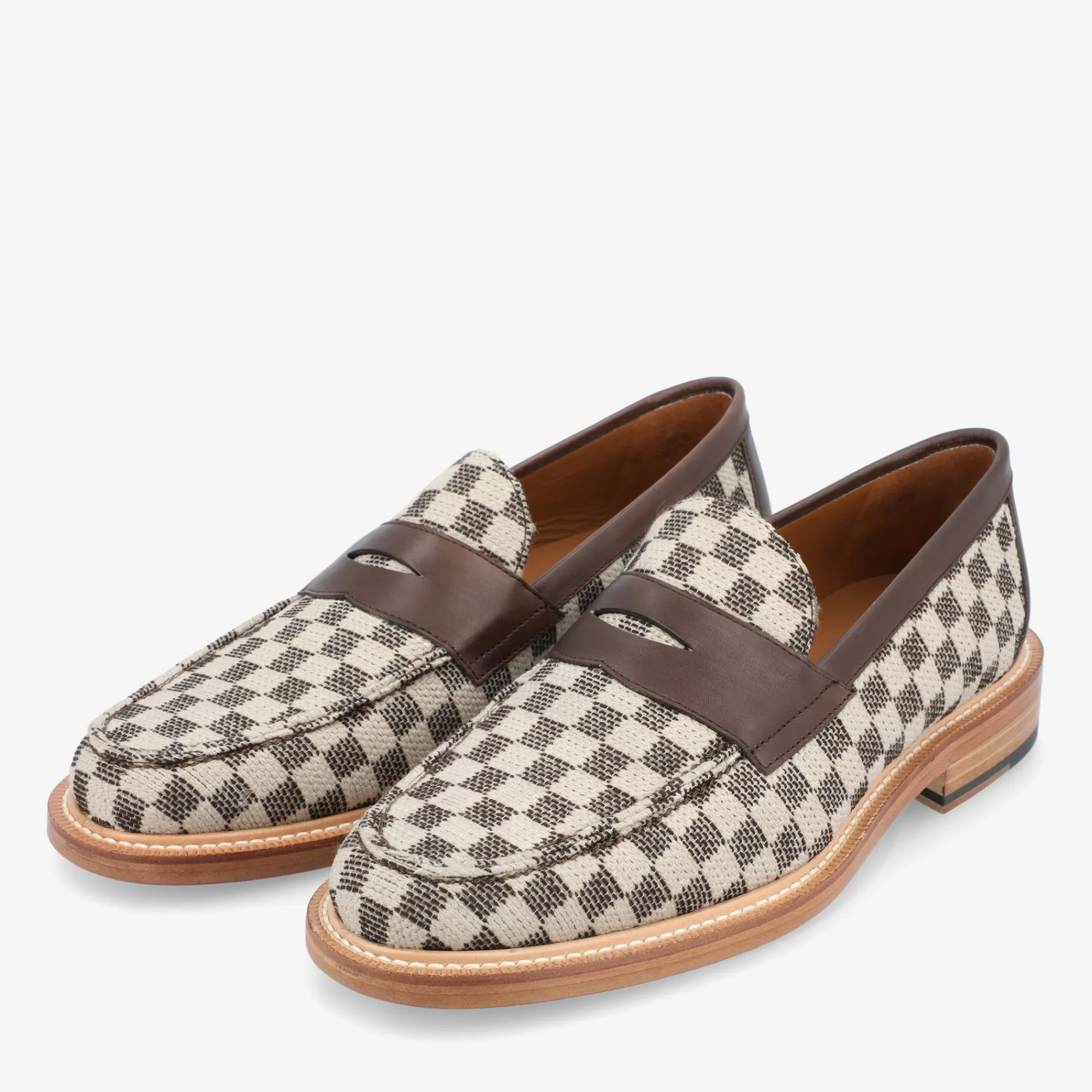 Cheap De Fitz-Loafer In Bruine Ruit | Heren Loafers | Schoenen