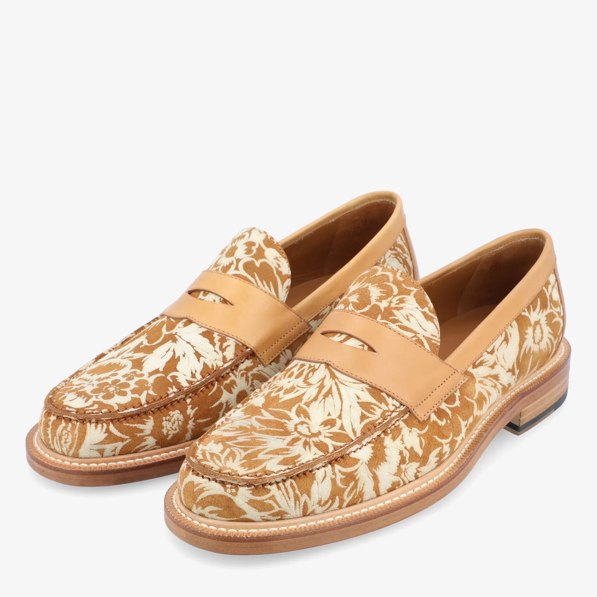 Cheap De Fitz-Loafer In Gouden Bloemen | Heren Loafers | Schoenen