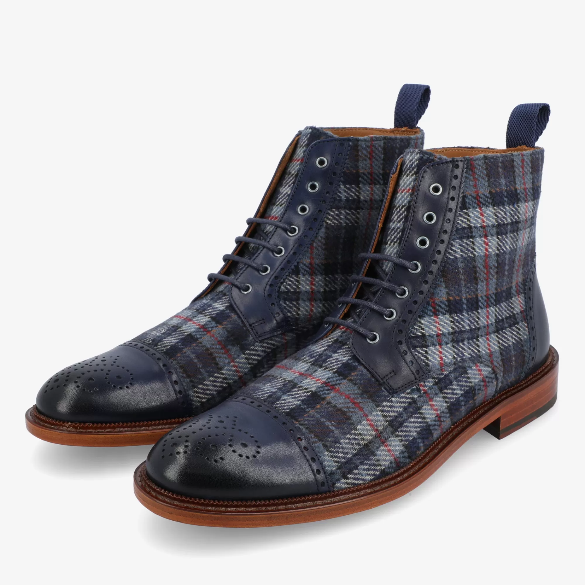 Store De Hamilton-Laars In Blauwe Plaid | Heren Laarzen