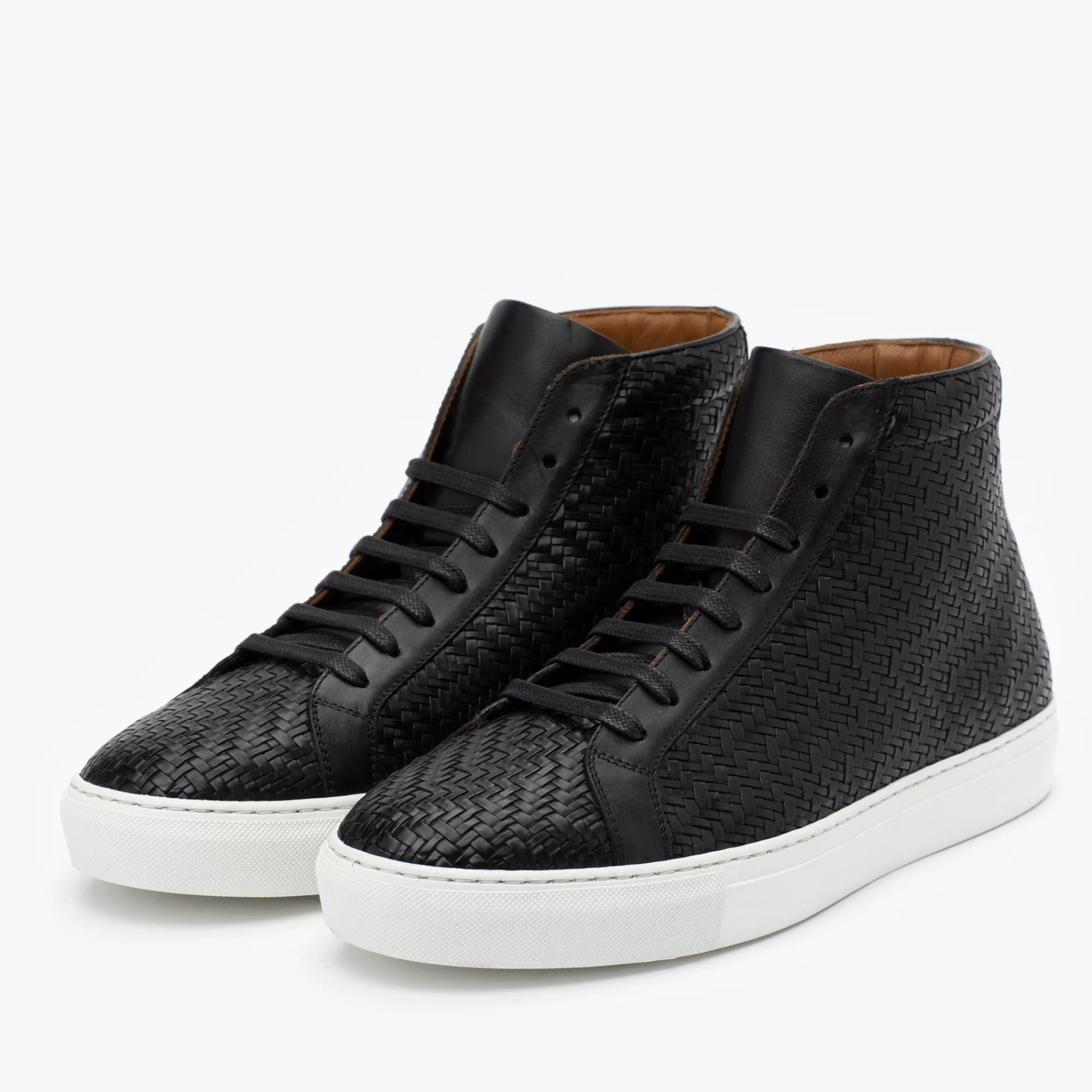 Fashion De Hoge Sneaker In Zwart Geweven | Heren Sneakers