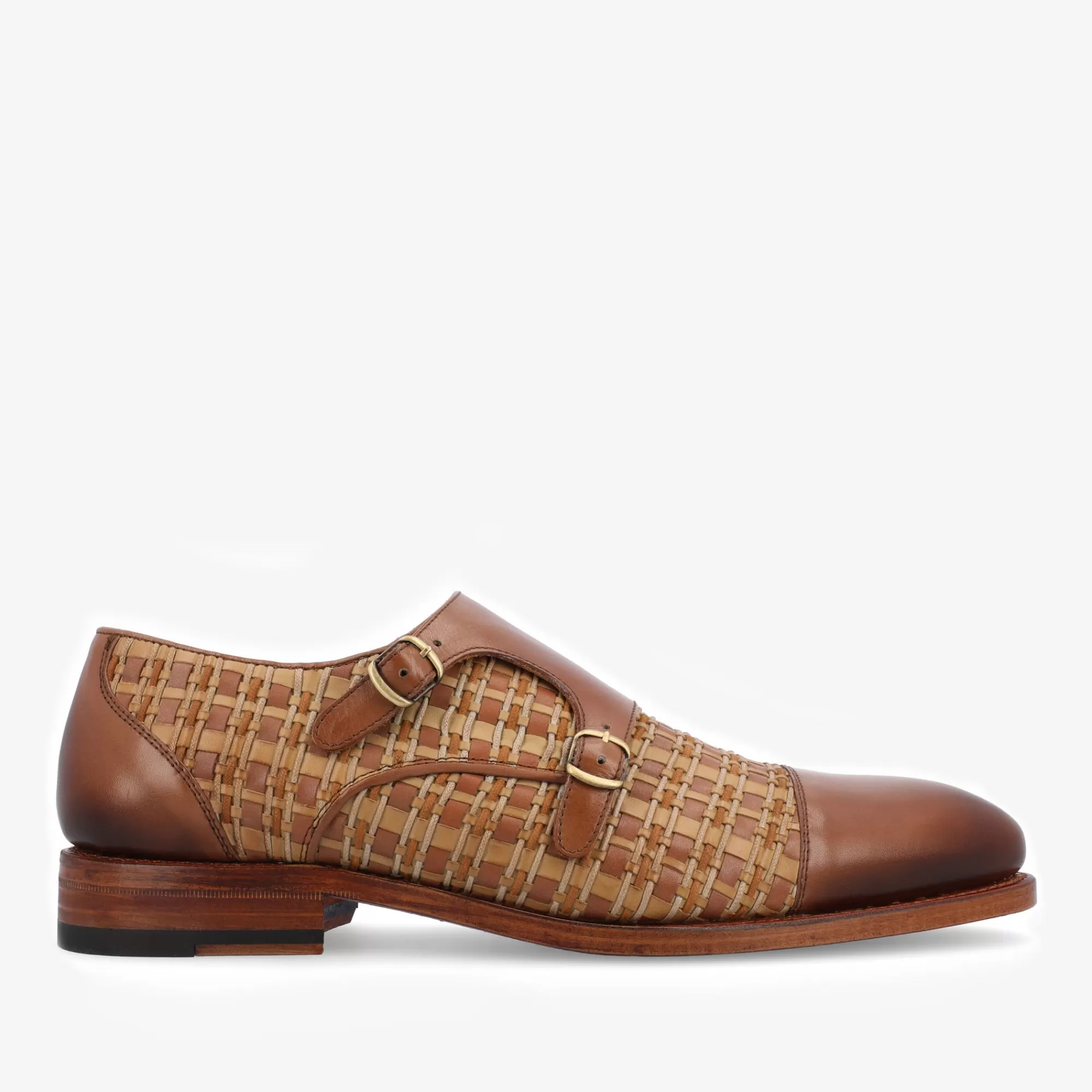 Cheap De Lucca Monk Strap-Schoen In Bruin Geweven | Heren Schoenen