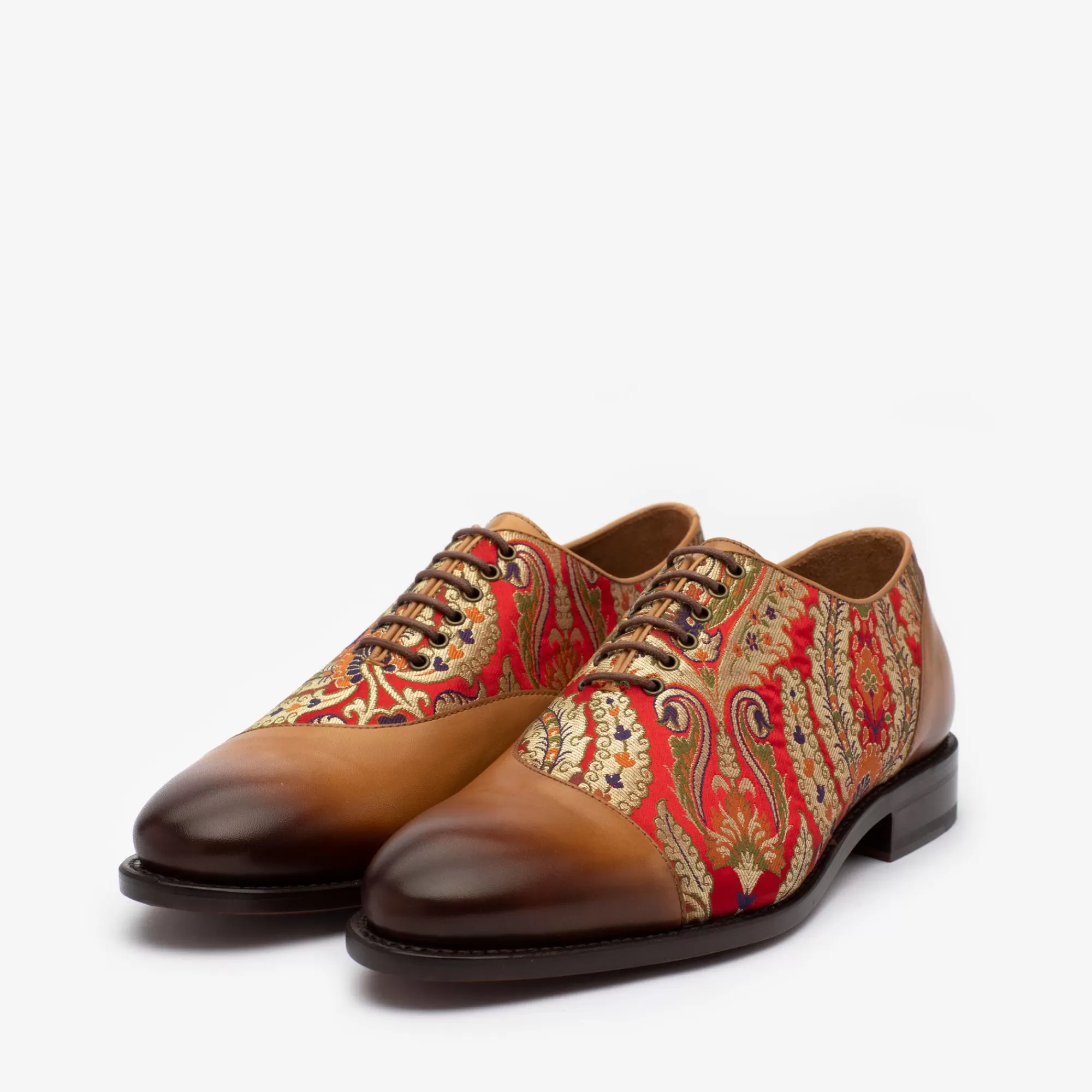 Flash Sale De Parijse Schoen In Rood Paisley | Heren Schoenen