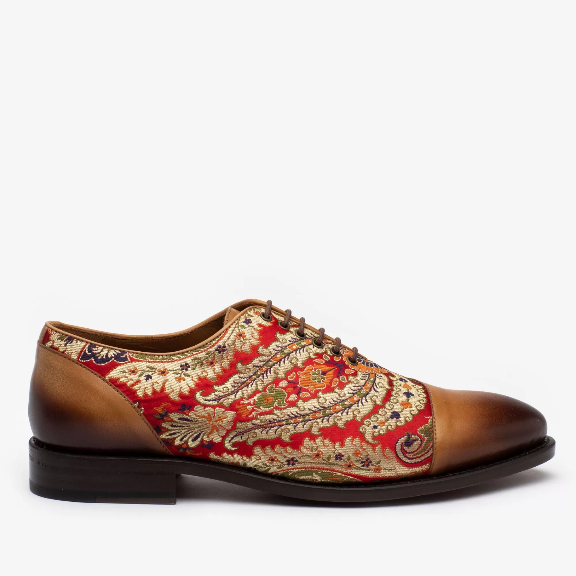 Flash Sale De Parijse Schoen In Rood Paisley | Heren Schoenen