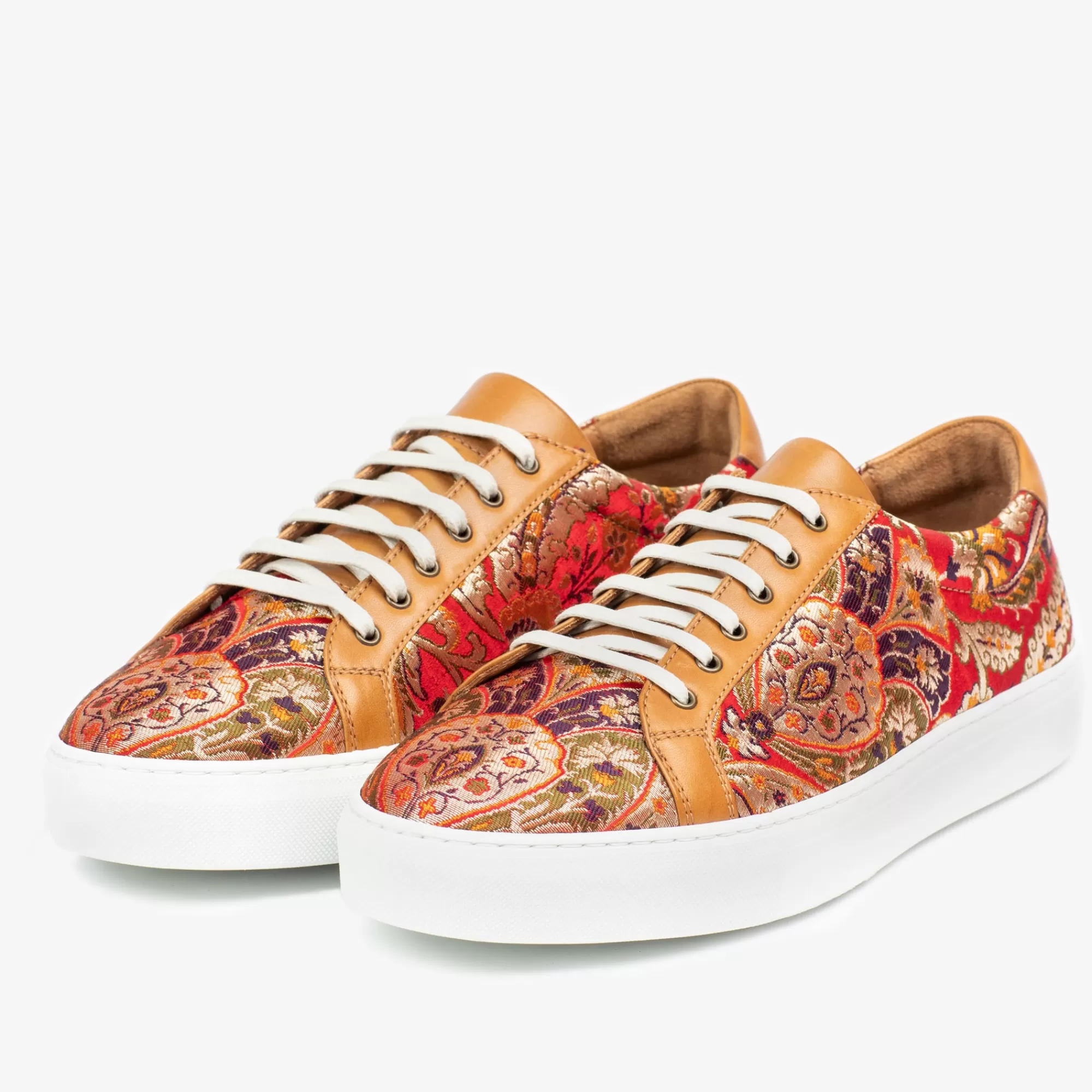 Cheap De Sneaker In Rood Paisley - Unieke Sneakers | Heren Sneakers