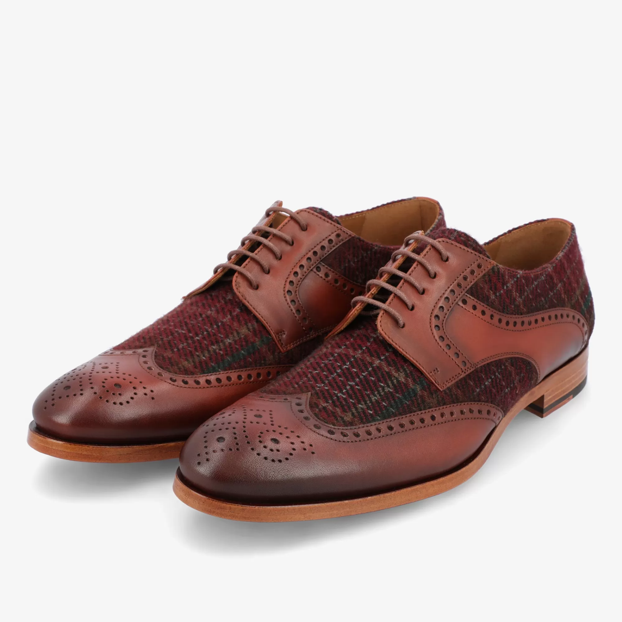 New De Wallace-Schoen In Rode Plaid | Heren Schoenen